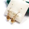 Image 1 : S160-68 10K CITRINE 7 DIAMOND EARRINGS