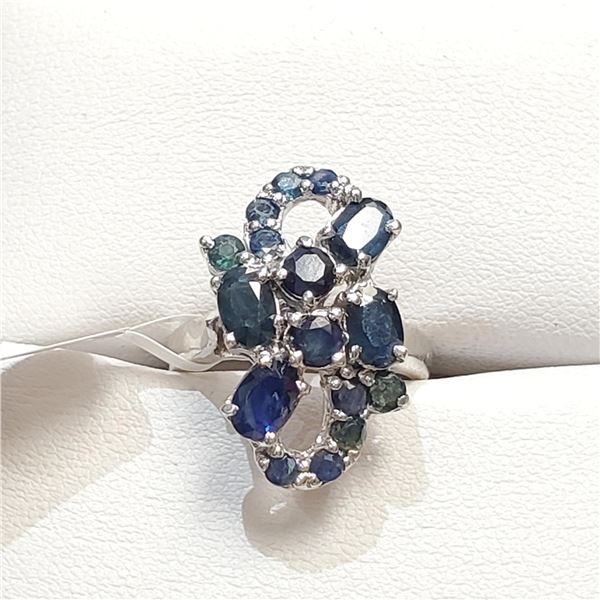 S160-89 SILVER SAPPHIRE RING