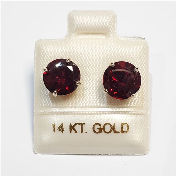 S160-66 14K GARNET EARRINGS