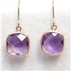Image 1 : S160-55 14K AMETHYST(3.3CT) EARRINGS