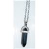 Image 1 : GENUINE OBSIDIAN POLISHED GEMSTONE PENDANT SET IN