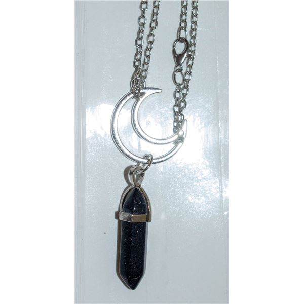 GENUINE BLUE SANDSTONE POLISHED GEMSTONE MOON