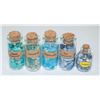 Image 1 : 5 GLASS JARS OF GEMSTONES INCLUDES: AMAZONITE,