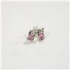 Image 1 : NEW .925 SILVER CAT EARRINGS WITH PINK