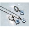 Image 1 : NEW .925 SILVER NECKLACE EARRING SET