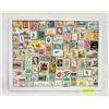 FRAMED STAMPS OVER 85,HITLER,GHANDI,POPE,BOB