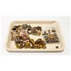 Image 1 : TRAY OF TIGERS EYE GEMSTONES WITH AN ARAGONITE
