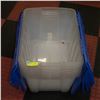 Image 1 : 5 CLEAR MEDIUM SIZE STORAGE TOTES 45-50L