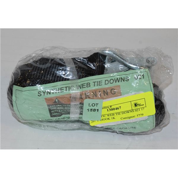 SYNTHETIC WEB TIE DOWNS 021 1" X 20" U-HOOK 1K