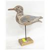 VINTAGE WOOD SEAGULL ON PEDESTAL STAND - ESTATE