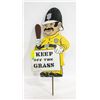 VINTAGE KEEP OFF THE GRASS BOBBY LAWN SIGN-ESTATE