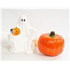 Image 1 : CERAMIC GHOST & PUMPKIN ORNAMENTS