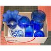 Image 1 : BOX OF ASSORTED GLASS VASES