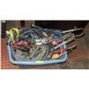 Image 1 : BIN FULL OF TOOLS, TORCH, TRAILER CABLE, LIGHT,ETC