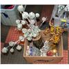 Image 1 : 4 DECOR VASES WITH CONTENTS - ROCKS, GEMS, FLOWERS