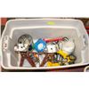 Image 1 : SET JACH STANDS IN TOTE OF MISC STUFF