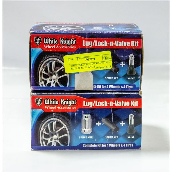 TOTE 2 NEW SETS OF SPLINE LUD NUTS 20 NUTS