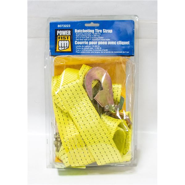 NEW POWERFIST RATCHETING TIRE STRAP