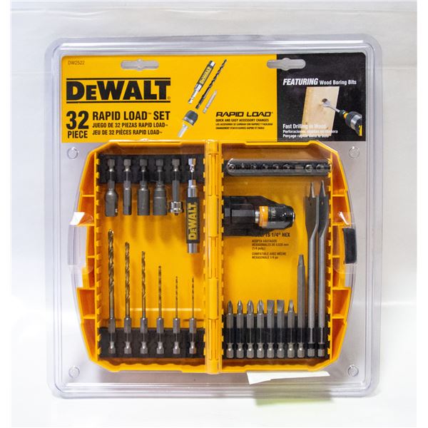 NEW DEWALT 32 PIECE RAPID LOAD SET