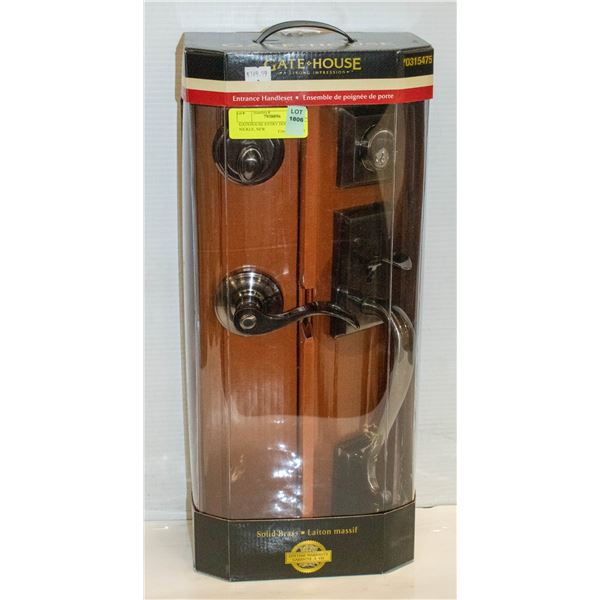 GATEHOUSE ENTRY DOOR SET NICKLE COLOUR, NEW