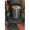 Image 1 : BLACK OFFICE CHAIR WITH STAINLESS STEEL TRASH CAN