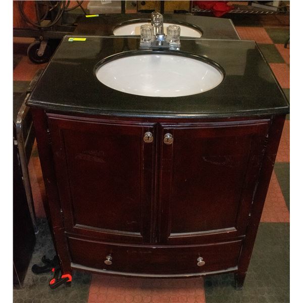 STONE TOP VANITY SINK H-38"(WITH FAUCET) W-23"