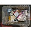 Image 1 : TOTE OF NEW, VINTAGE, USED ELECTRICAL ITEMS