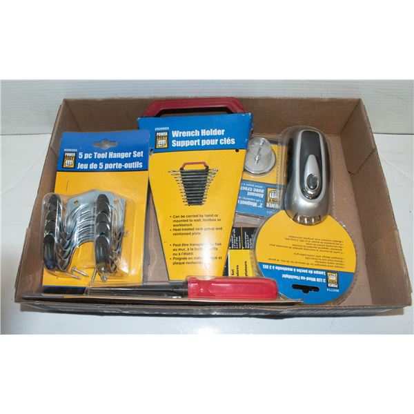 LARGE FLAT OF NEW TOOLS AND ACCESSORIES - OUT OF