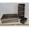 Image 1 : LOT OF 3 - VINTAGE BREAD PANS WITH ORIGINAL EMBOSED DETAILING