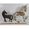Image 3 : LOT OF 2 - CARVED WOODEN HORSES