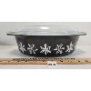 Image 2 : LOT OF 2 - PYREX DISHES - INCL BLACK SNOWFLAKE PATTERN 
