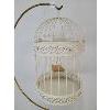 Image 4 : BRASS BIRD CAGE STAND W/ METAL CAGE