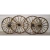 Image 1 : LOT OF 4 - WOODEN WAGON WHEELS - MATCHING W/ ORIG PAINT