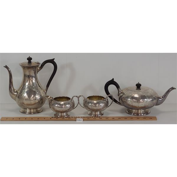 LOT OF 4 BIRKS STERLING SILVER TEA COFFEE SET lot-of-4-birks-sterling-silver-tea-coffee-set