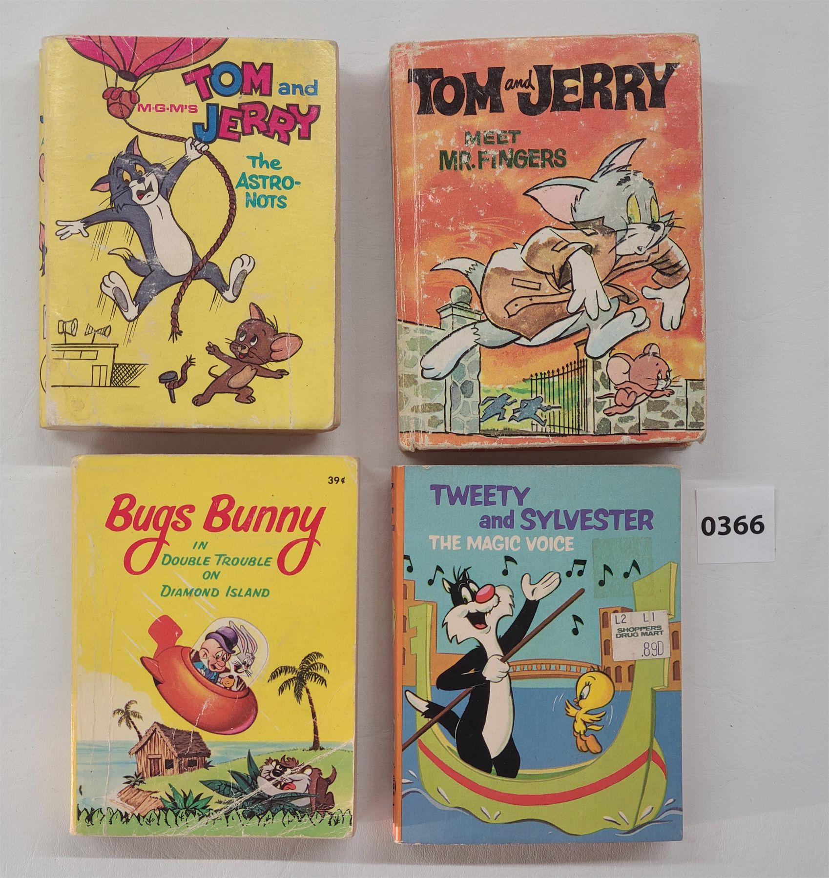 LOT OF 4 BIG LITTLE BOOKS INCL. BUGS BUNNY, TOM AND JERRY & TWEETY