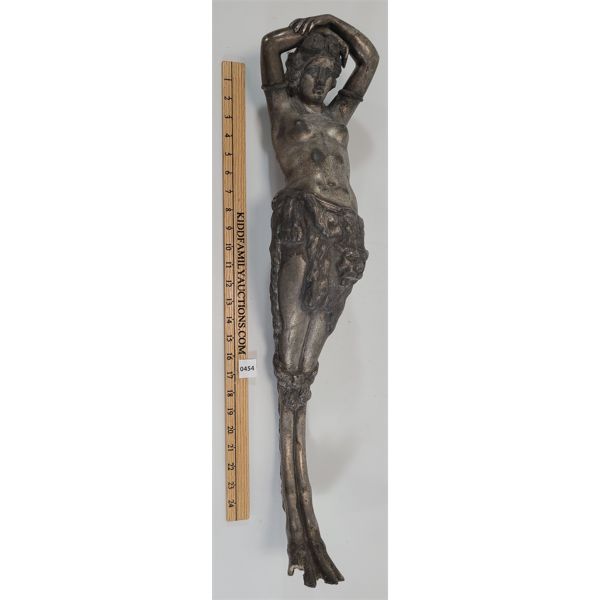 CAST METAL FIGUREHEAD - 28in TALL