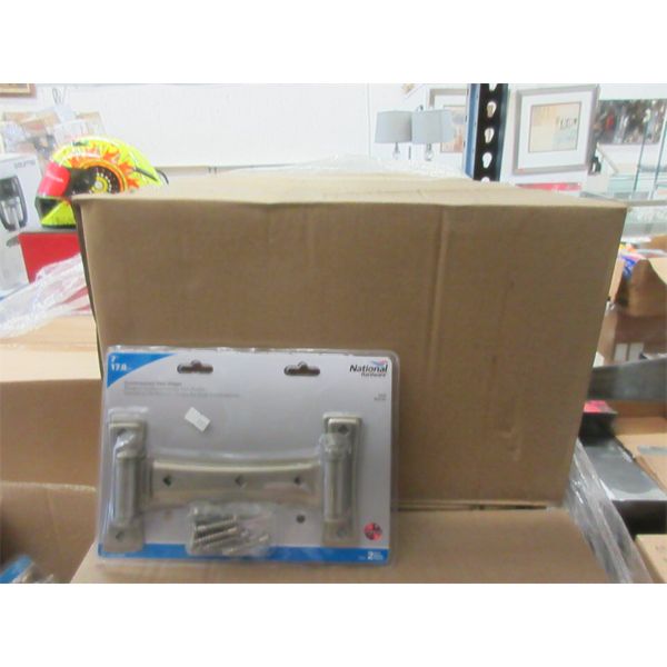 2 Cases of 15 Twin Packs of 7  Metal Gate Hinges