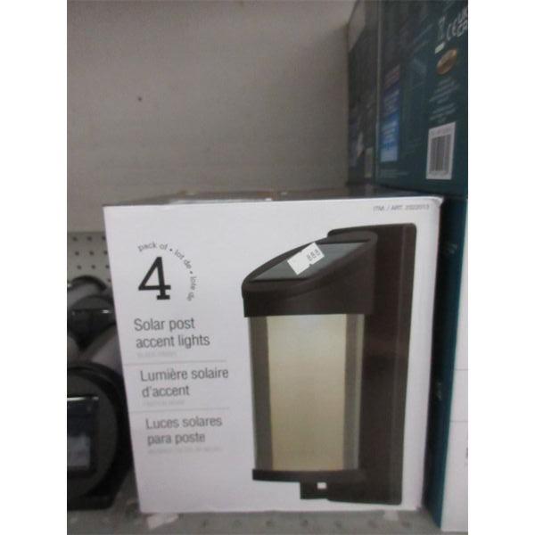 Set of 4 Solar Post Accent Lights 