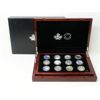 Image 1 : 12 x 1/2 Oz .9999 Silver Canada Coins in Rosewood Presentation Box