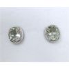 Image 1 : New Green Amethyst & Diamond Earrings