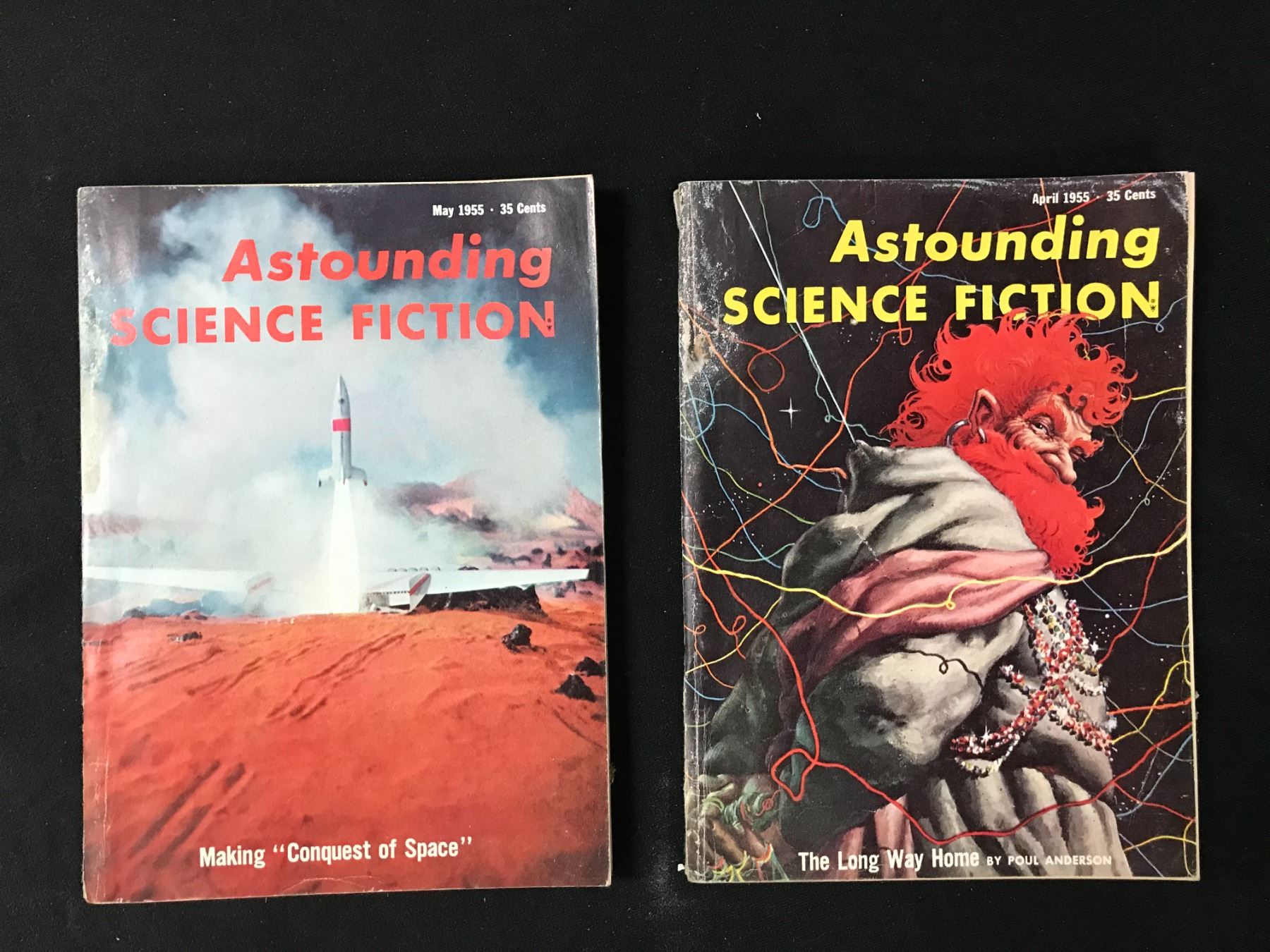 ASTOUNDING SCIENCE FICTION MAY 1955 AND APRIL 1955