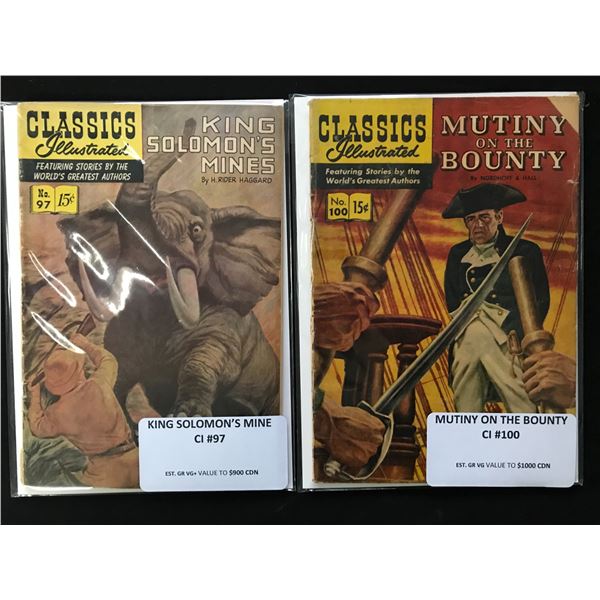 LOT OF 2 VINTAGE CLASSICS ILLUSTRATED COMICS