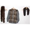 Image 1 : 3 Pc. Lot of 1 Fur Coat , 2 Fur Wraps