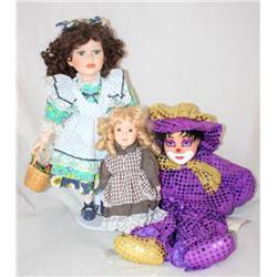 Lot of 3 beautiful dolls