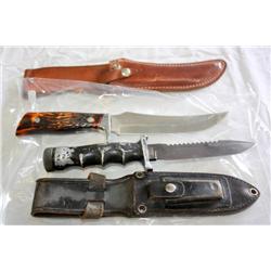 2 Knives With Sheathes