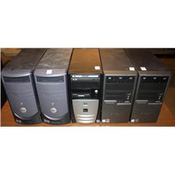 Lot of 5 Computer Towers