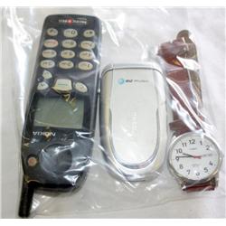 2 Cell Phones & Timex  Watch