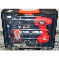 BLACK & DECKER DRILL W/SOCKETS & STUD SENSOR