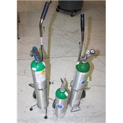 3 Aluminum Oxygen Cylinders