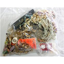 Bag Lot Of Costume Jewelry
